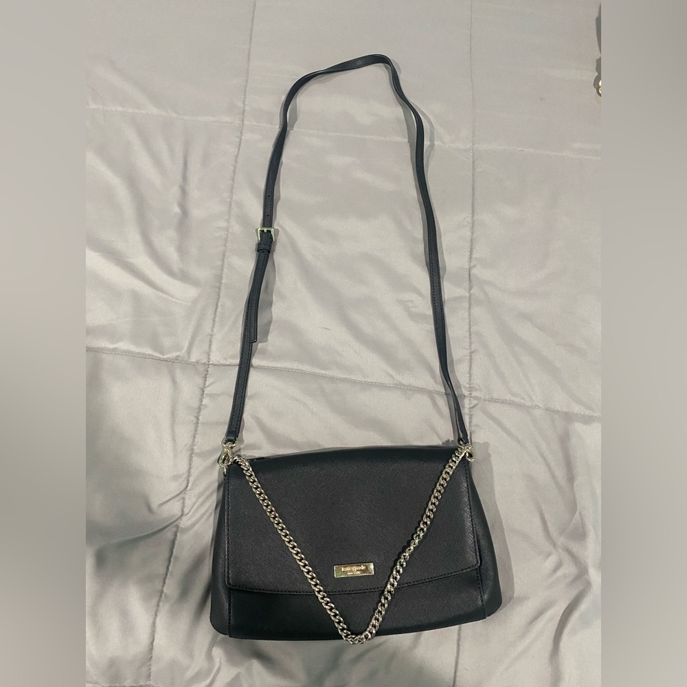 Kate Spade Black Chain Crossbody Bag with Removable Strap